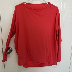 Lululemon “Back in Action” Long Sleeve in a Beautiful Dark Mandarin